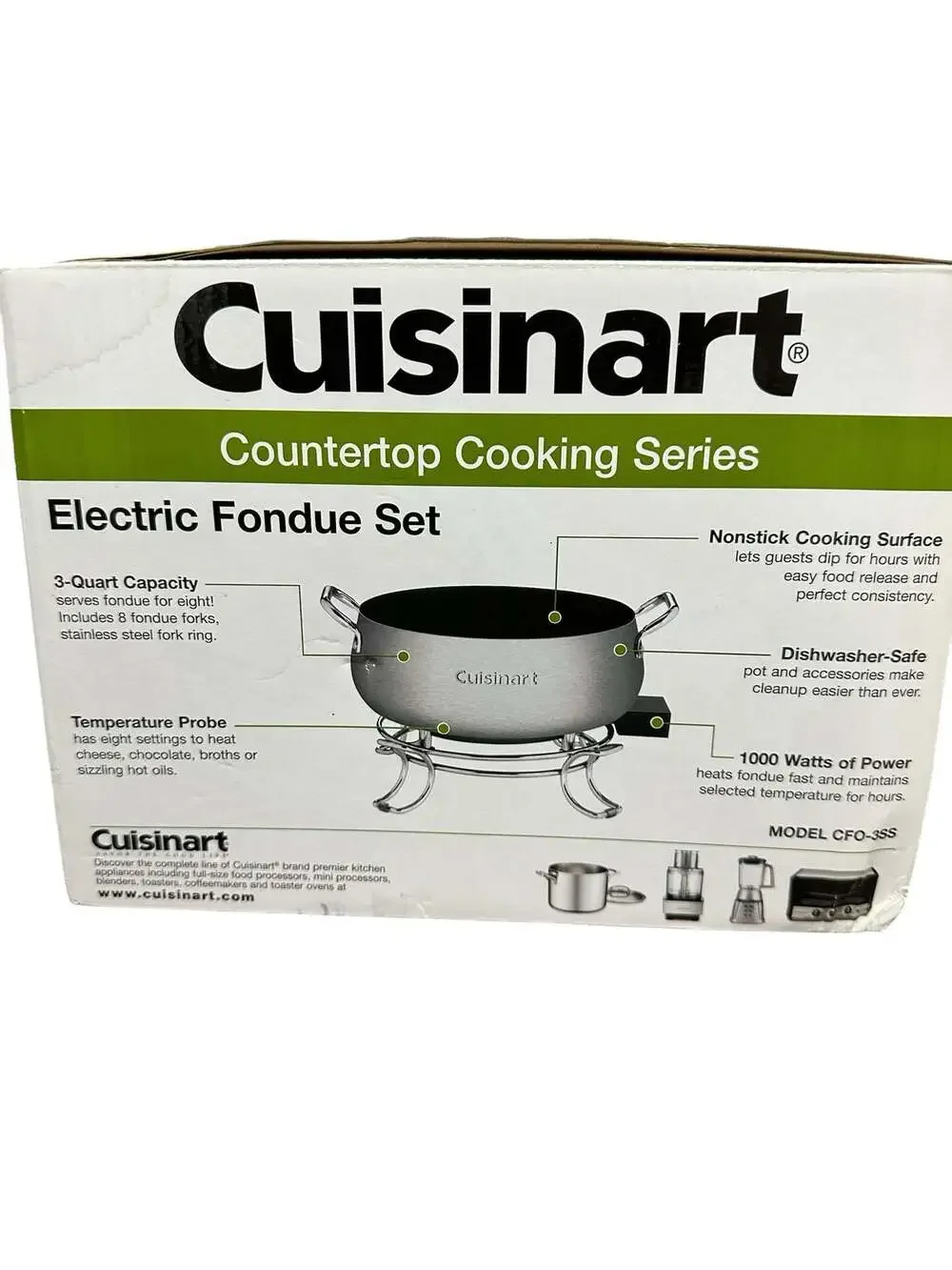 Cuisinart CFO-3SS Countertop Cooking Series Electric Fondue Set SKU K351